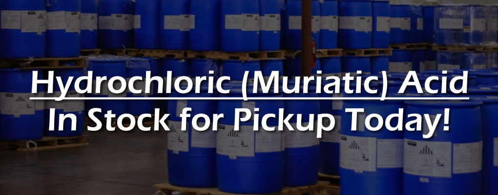 Hydrochloric Acid and Muriatic Acid are in stock and ready for pickup or shipping from Atlanta Chemical Supply